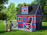 Piłkarz - drewniany domek